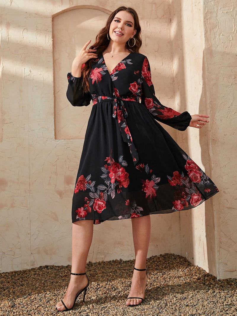 Vestido Feminino Transpassado Venise Plus Size