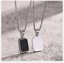 Colar Masculino com Pingente Preto