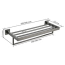 Kit Acessórios Para Banheiro 5 Peças Inox Grafite Escovado